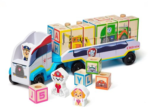 Melissa & Doug La Pat’ Patrouille - Camion à Blocs ABC en Bois (33 pièces) 33272 Multicolore