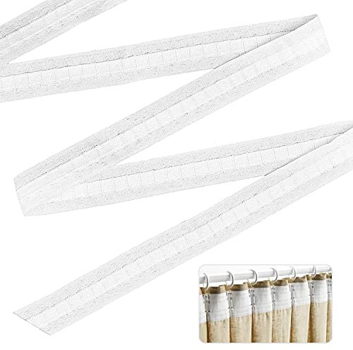 HENGBIRD Cinta Fruncidora de 30 m Para Cortinas, Blanco, Poliéster