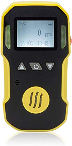 Equipo de detección de gas Detector de gas no2 de dióxido nitrógeno - analizador de gases de aire PROFESIONAL NO2 con sonido + luz + Agua de alarma de choque, polvo y explosión a prueba de explosiones