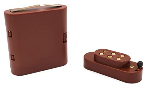 BELI-BECO 5430 & 63Sch im Set - Batteriebox für 3X AA Batterien mit Batteriekappe - 4,5 V mit 3 Einsteckmöglichkeiten für Krippenbeleuchtung oder Puppenhäuser - 8mm Abstand (Braun)