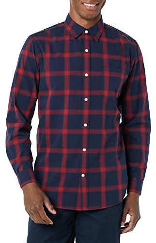 Amazon Essentials Homme Chemise en Popeline Extensible À Manches Longues Et Coupe Standard