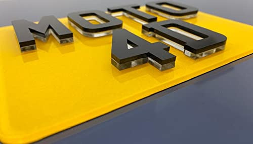4D Crystal Motorbike Show Number Plate