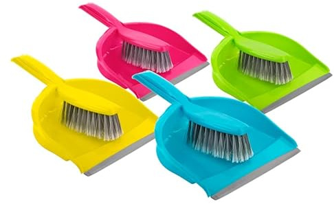 1PC Dust Pan & Brush Set Assorted Colors (Blue/Pink/Yellow/Green)