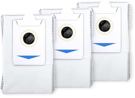 ECOVACS Lot de 3 sacs à poussière pour robot aspirateur Deebot X2 OMNI et Mob Combo, blanc