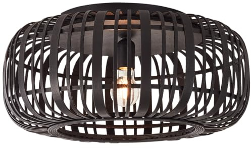 Lightbox Nature Deckenlampe - 24 cm Höhe, Ø 51 cm - dekorative | Deckenlampe, 24 cm Höhe, Ø 51 cm, E27, max. 60 W, Bambus