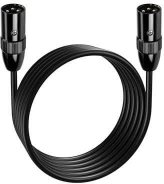 PNGKNYOCN Cavo microfonico XLR da 2M, cavo audio microfonico bilanciato a 3 pin da maschio a maschio per altoparlanti, mixer, amplificatore e altro ancora (2M)