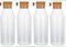 ZgoEC 4 Pack Glass Carafes Bottles, Clear Water Carafes 1 Litre, Bottles with Cork Lid and Stopper, Glass Bottles for Hot and Cold Beverages, Fabric Softener Jars, Laundry Detergent Storage Bottles