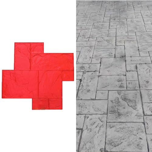 Stampi per Cemento Effetto Pietra Le Mura Della Città Vecchia Modellano Stampi per Stampaggio di Calcestruzzo, Tappetino per Timbri in Cemento per Pareti Esterne, Finiture con Motivi Decorativi Stampa