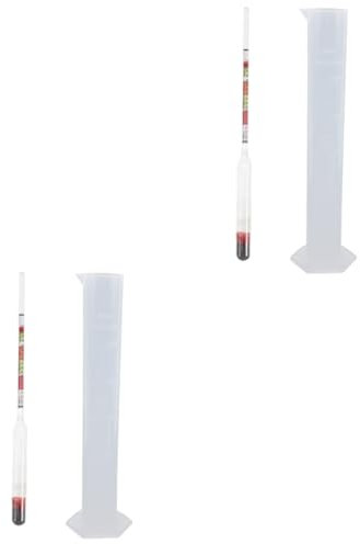 Amosfun 2 Sätze Amerikanisches Messgerät Met-kit Brauen-aräometer-Tester Bier Aräometer Werkzeuge Zum Bierbrauen Messzylinder Heimbrauzubehör Hydrometer Und Testgefäß Glas