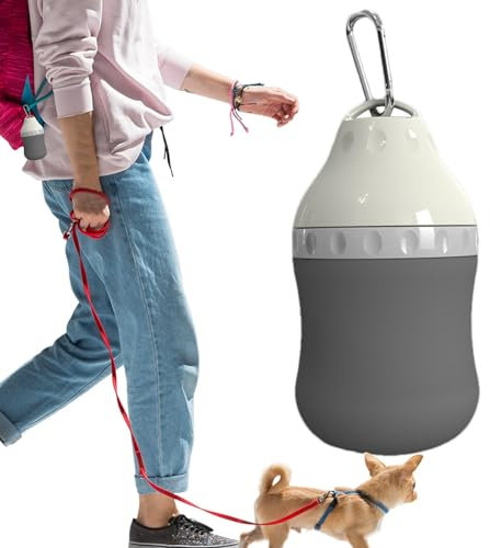Tragbarer Wassernapf für Hunde – Trinkwasserversorgung für Hunde mit Karabiner | Wasserspender für kleine Haustiere 400 ml, Reisezubehör für Hunde, zum Trinken, Man