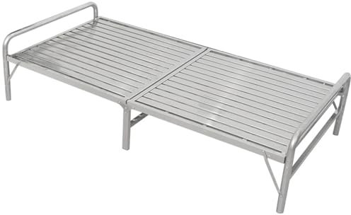Klappbares Gästebett aus Edelstahl, 80/90/100x190 cm Klappbett Einzelbett Belastbarkeit 200 kg, Klappbett Gästebett Klappbar für Schlafzimmer, Büro, Wohnzimmer(190x80x33cm)