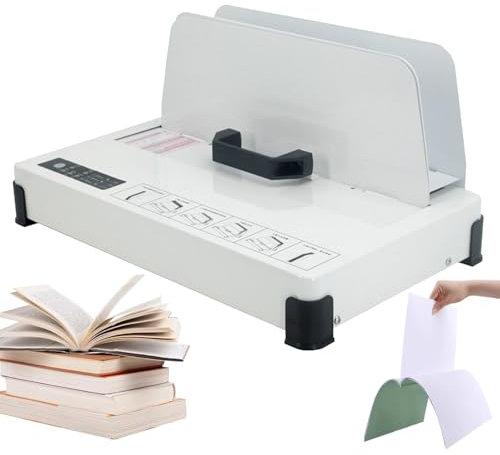 Naturalpowev Thermal Book Binding Machine, 500 Sheets Capacity, 3 Levels Time Setting, Electric Binding Machine for Business Document Office School Booklet Book Repairing