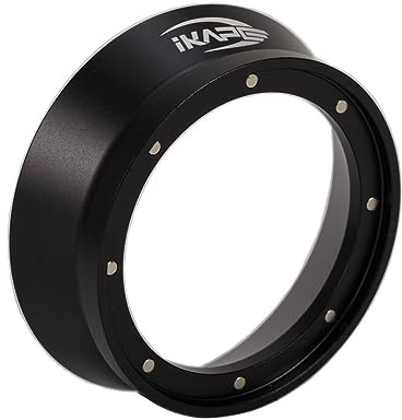 IKAPE Embudo dosificador de espresso de 51 mm, embudo dosificador magnético con 8 imanes, anillo dosificador de café compatible con portafiltros de 51 mm