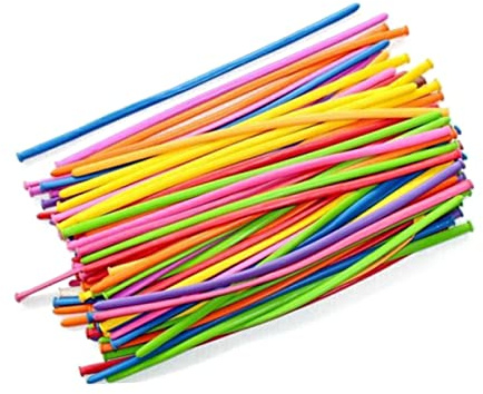 WHAMVOX Assorted Colors Balloons 260q Large Round Twisting Modeling Balloons 100pcs