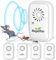 WUGEIN 4 Pack Repelente Ultrasónico de Plagas, Repelente Mosquitos Plagas, Moscas, Ratones, Cucarachas, Arañas, Roedores, Adecuado para Habitaciones, Interiores