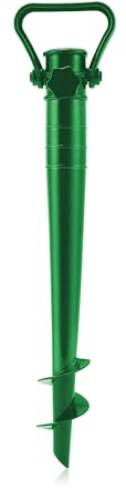 l&j Punta Puntale trivella per ombrellone da Spiaggia Mare Picchetto Ombrello Base Fissaggio Colori Rosso Blu Giallo Verde ABS Resistente Pratico e Leggero