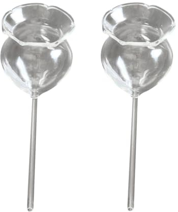 VICASKY 2Pcs Glass Self Watering Globes Automatic Plant Watering Device for Houseplants Elegant Transparent Design for Efficient Watering for Use