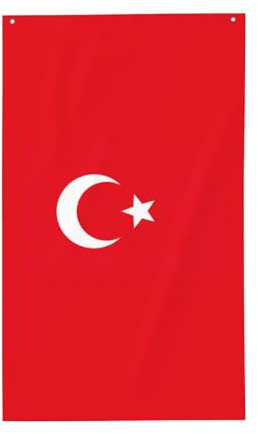 Bandiera della Turchia con stampa decorativa da giardino, in poliestere, stampa vivida, pronta per vacanze e feste