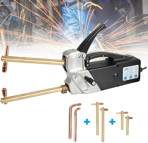 Soudage Par Point Poste à souder par points électrique portatif monophasé, pistolet à pointe portable, outil de réparation de tôle de 2,0 mm et 2,0 mm, 220 V, pour acier doux