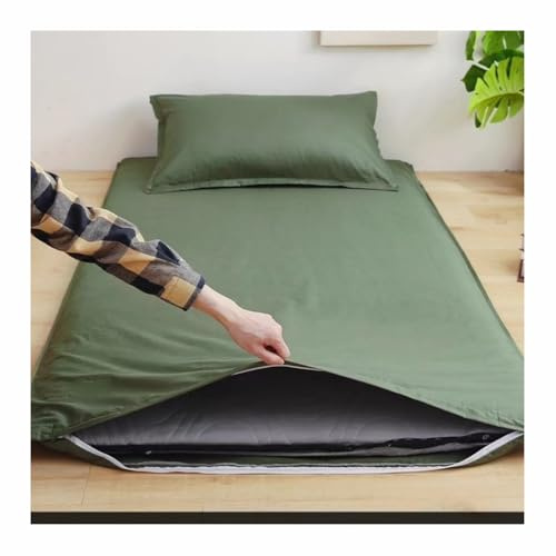 Mswborml Doux Housse de Matelas Futon Japonais Traditionnel avec Fermeture Éclair, Antidérapante Housse de Protection pour Tapis de Tatami Lavable Housse de Matelas de Sol Zippée,A,90x190cm/35x75in