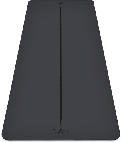Plyopic Esterilla de Yoga Ultra-Grip Pro | EXTREMO Antideslizante - Agarre en Seco y Húmedo - Línea de Alineación. Para Yoga, Pilates, Ejercicio, Bikram, Hot yoga