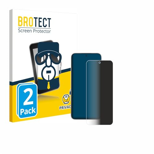 brotect Protection Anti-Espion pour Xiaomi 15T | 2 Pièces Anti-Spy Protection d'écran Made in Germany Privacy Film Écran de Confidentialité Clair