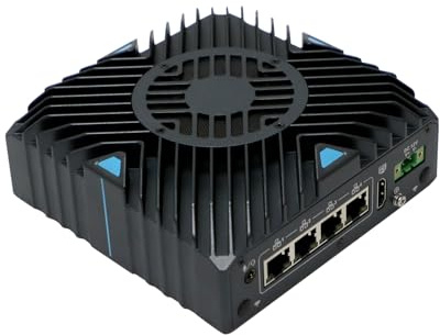 ANDAQI Base Din Rail Micro Firewall Appliance, Mini PC, PFSense, Mikrotik, OPNsense, VPN, Router PC, I3 10110U, RX19, 4 x I210 I211, HDMI, TPM2.0, SIM Slot, 0 RAM, 0 Storage, Barebone No System