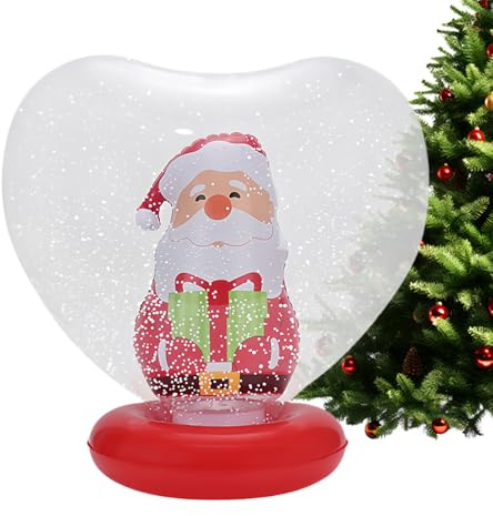 Sghtil Aufblasbare Weihnachtsdekoration | Dekoration in Herzform – aufblasbar mit interner Figur und Fernbedienung – für Garten, Pool, Rasen, Terrasse, Wege