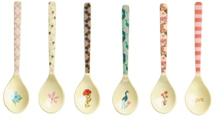 Rice, 6 cucchiaini da caffè in melamina, multicolore (MELSP-SAW25XCP)