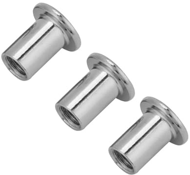 CHICIRIS M6 M8 Flat Nuts Hex Nut, Iron Plated Round Head Sleeve, for Furniture Sofa Counter, with Premium Durable Construction (M6*15(50pcs))