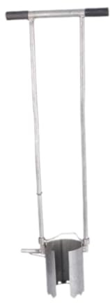 FytStycale Planteur de Bulbes, Outil de Jardinage, Désherbeur, Tasseur à Gazon, Repiqueur Manuel pour Semis, Manche Long pour Déterrer Les Légumes et Les Plantes, Diamètre du Trou 120