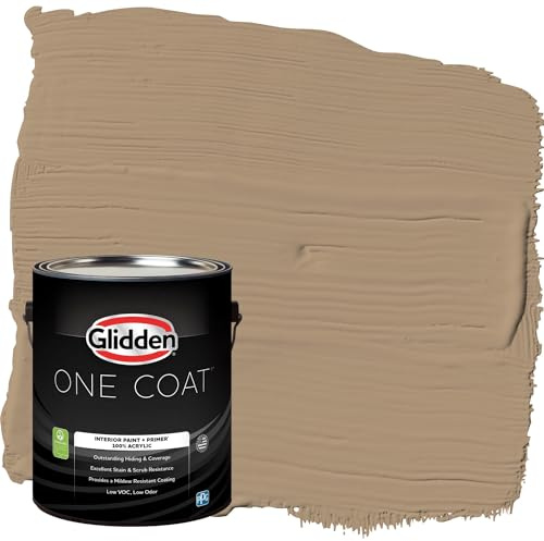 Glidden Interior Paint + Primer: Brown/Sauteed Mushroom, One Coat, Eggshell, 1-Gallon