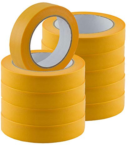 10er Pack Abdeckband Goldband Klebeband Kreppband 25mmx50m