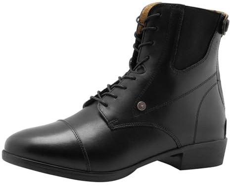 SUEDWIND FOOTWEAR Advanced II BZ Lace Reit-Stiefeletten – Schwarz 35-46 | Rindsleder Schlüpf-Schuh mit Schnürung, Reißverschluss hinten, OrthoLite-Sohle & Gummisohle – Boots