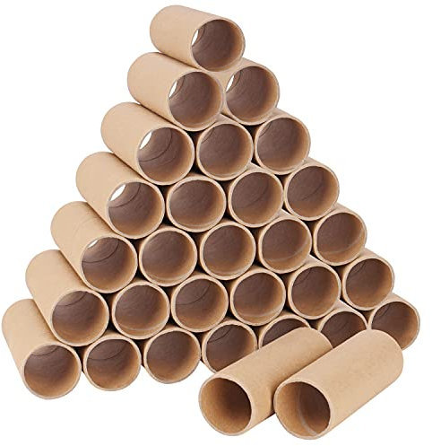 Handi Stitch Tube Carton Kraft Marron (Lot de 30) - L 10,4 x D 4 cm - Rouleau Carton en Papier Kraft - Rouleau en Carton pour Activités Manuelles Scolaires & Projets Artistiques