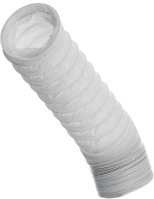 100mm (4 inch) x 3 metre - PVC Flexi Hose - White Universal Tumble Dryer - Cooker Hood - Extractor Fan - Air Conditioner Hose