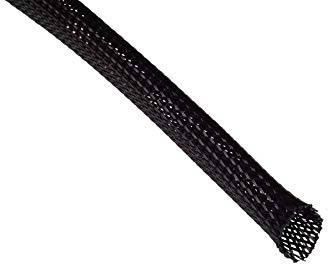 GTSE 10m Cable Tidy Sleeve, 25mm Flat Diameter, Expandable Braided Cable Sleeve, Polyester (PET) Cable Wrap/Cable Tidy Tube