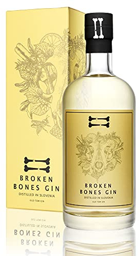 Broken Bones Old Tom Gin - Gin nach London Dry Art mit Honig, 10 Botanicals, Wacholder, Zitrone, Hagebutte, Lindenblüte, 43% vol, 0,5l