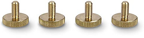 PrecisionGeek M5 × 10 mm Brass Knurled Thumb Screws (16 mm Head) – Set of 4, Ideal for DIY, Electronics, 3D Printers & Panel Fixing