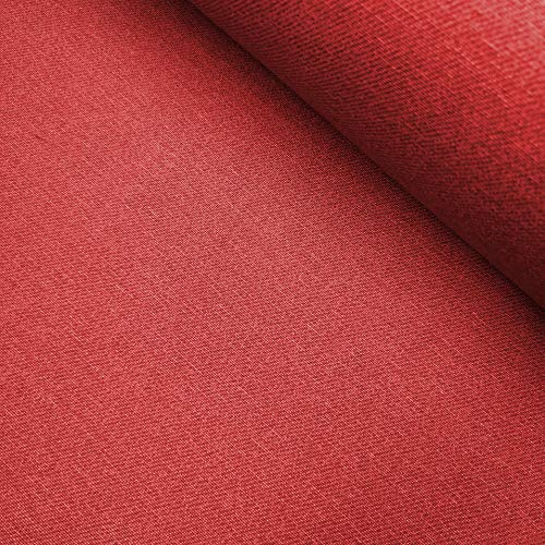 Staab's Stoff wasserabweisend Baumwolle beschichtet Uni Farben Melange (in 50cm Schritten) (Breite 140 cm x Länge wählbar) (Rot)