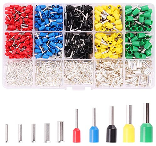 Kinstecks ​​1640 pezzi Capocorda 10 Dimensioni Capocorda Terminali Kit connettore Terminale terminale pin cavo isolato e non isolato