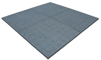 Gummimatten Grau 50x50x4cm Gummiplatten Fallschutzmatten Outdoor Indoor Kinder Schaukel Klettergerüst Fallschutzplatten Fitness Yoga (3 Platten 50x50x4cm)