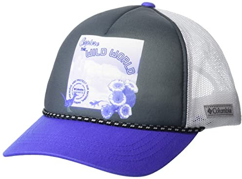 Columbia Damen Trucker Snapback Cap, Shark Explore The World/White, One Size