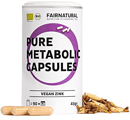 Fairnatural BIO Zink Kapseln Vegan mit hoher Bioverfügbarkeit [Regional aus Deutschland] aus Guavenblättern | Rein pflanzlich, natürlich & konzentriert | 90 Kapseln