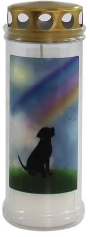 Grabkerze Grablicht mit Motiv Hund Jeka