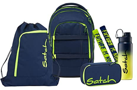 Satch Pack Graffiti Edition What's Up Schulrucksack Set 5tlg. (Toxic Yellow)