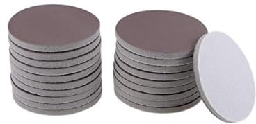 MACHSWON 3 Inch Sander Pad Sanding Sponge for Auto Wood Drywall Metal Brown Corundum 600 Grit 10 Pcs