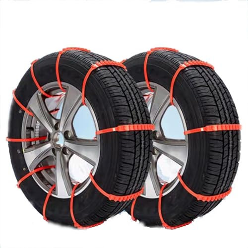 Chaînes à Neige 10 pièces chaînes à neige antidérapantes roues de pneus d'hiver de voiture chaînes hiver pneus de neige en plein air d'urgence Double rainures chaînes antidérapantes Chaussettes à Neig