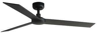 Faro RUDDER Grand ventilateur de plafond DC noir et noyer, 6 vitesses