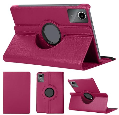 SWEIMEN Hülle Kompatibel mit Lenovo Tab M11 (11 Zoll) Tablette, PU Lederhülle 360° Drehbar Multi-Winkel Schutz Ständer Schutzhülle